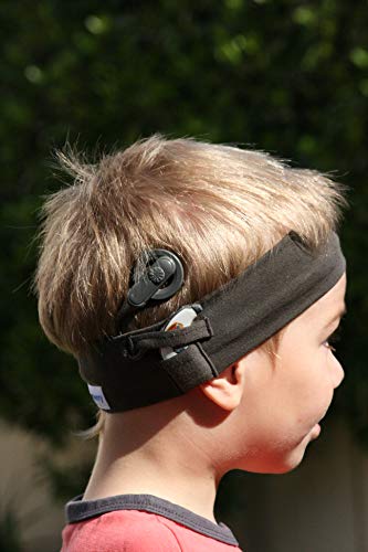 hearinghenry BLACK Standard Cochlear Implant Headband (Age 6mon- 6yrs)