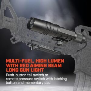 Streamlight 88090 ProTac Rail-Mount HL-X USB 1000-Lumen Rechargeable Multi-Fuel Weapon Light with Integrated Red Aiming Beam, Remote Switch, Tail Switch, and Clips, Black