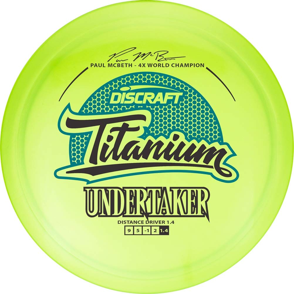 Discraft Paul McBeth Signature Titanium Undertaker Distance Driver Golf Disc [Colors May Vary] - 170-172g