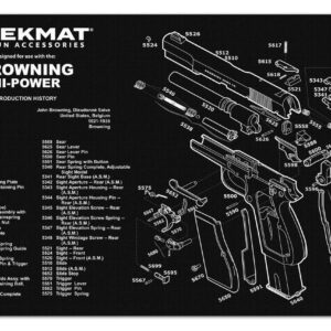 TekMat Browning Hi Power Gun Cleaning Mat, Black, one Size (TEK-R17-BROWNING-HP)