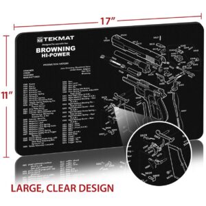 TekMat Browning Hi Power Gun Cleaning Mat, Black, one Size (TEK-R17-BROWNING-HP)