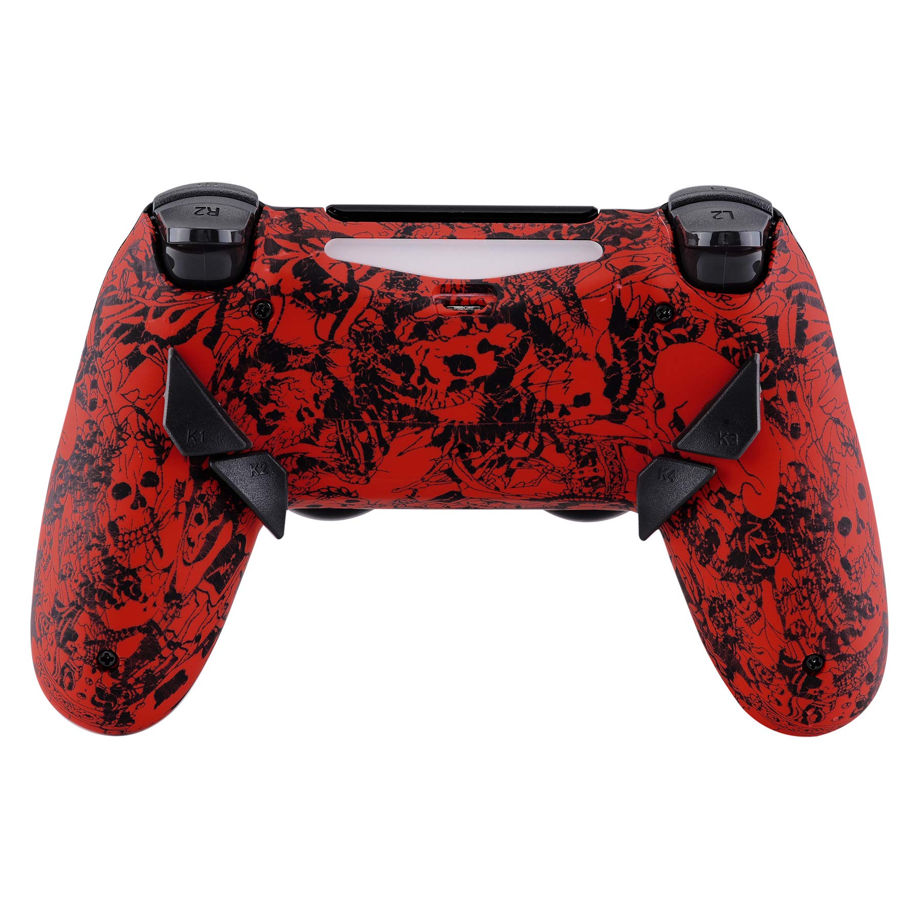 eXtremeRate Demons and Monsters Dawn Programable Remap Kit for PS4 Controller with Upgrade Board & Redesigned Back Shell & 4 Back Buttons - Compatible with JDM-040/050/055 - Controller NOT Included