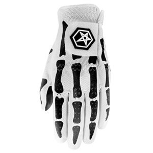 asher golf deathgrip 2.0 golf gloves regular white lh x-large