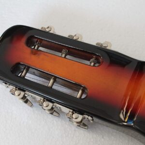 Musoo 6 String Slotted Head Stock Electric Lap Steel Slide Guitar Sunburst Color