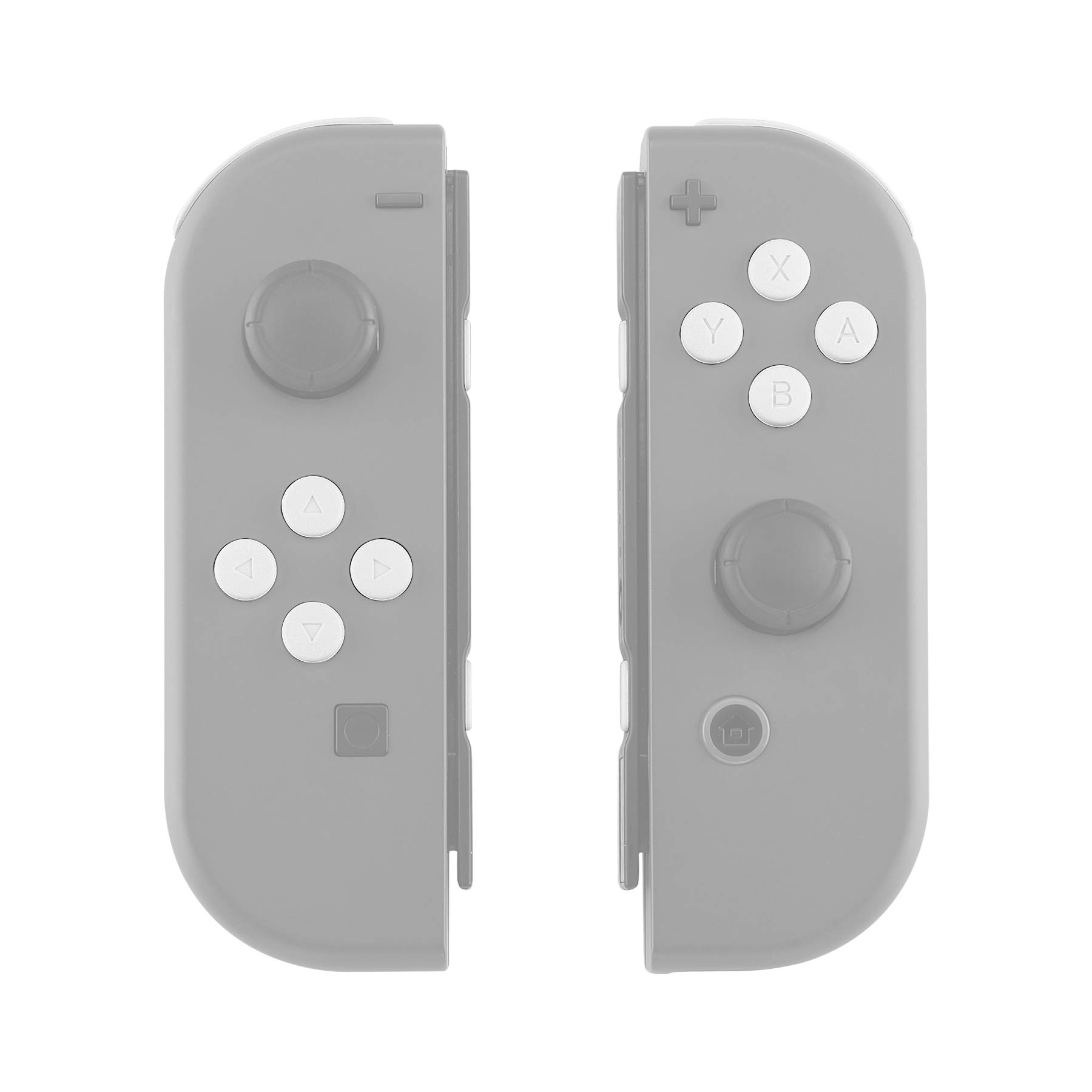 eXtremeRate DIY Full Set Buttons for Nintendo Switch & Switch OLED, Custom Replacement Buttons for JoyCon, ABXY Direction Keys SR SL L R ZR ZL + - Home Capture Trigger Buttons Springs - White