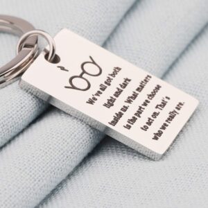 Book Lover Quote Keychain Inspirational Keychain Gift What matters is the part we choose to act on (keychainS)