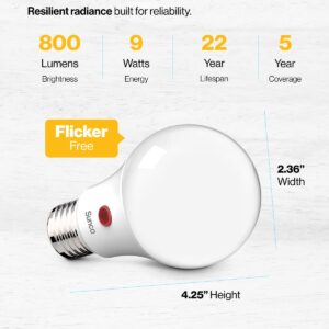 Sunco 2 Pack Dusk to Dawn Light Bulbs Outdoor Sensor A19 LED Light Bulb, UL, 9W (60W Eqv.), 800lm, Auto On/Off Photocell Automatic for Outdoor Lighting, 3000K Warm White