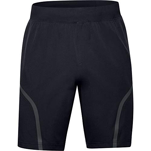 Under Armour Stretch Woven Utility Workout Gym Short, Black (001)/Pitch Gray, Small