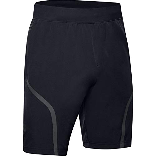 Under Armour Stretch Woven Utility Workout Gym Short, Black (001)/Pitch Gray, Small