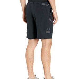 Under Armour Stretch Woven Utility Workout Gym Short, Black (001)/Pitch Gray, Small