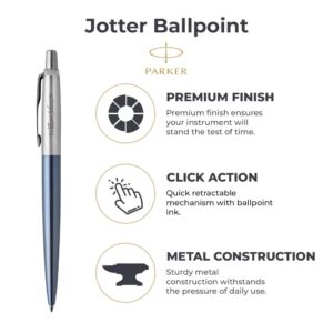 Dayspring Pens Parker Personalized Jotter Gel Pen. Custom Engraved (Waterloo Blue)