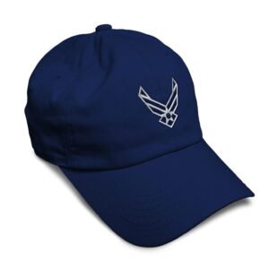 speedy pros soft baseball cap air force emblem embroidery insignias air force emblem embroidery twill cotton dad hats for men & women navy design only