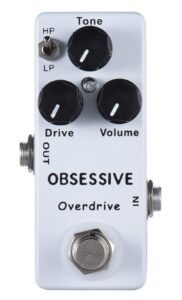 moskyaudio mini obsessive overdrive effect pedal with true bypass switch