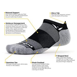 Swiftwick – MAXUS ZERO Tab Running Socks, Golf Socks, Maximum Cushion, Mens & Womens (White, Large)