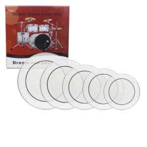 Professional 12" 13" 14" 16" 22" PET Drum Heads Drum Skin w/Dot Set Clear