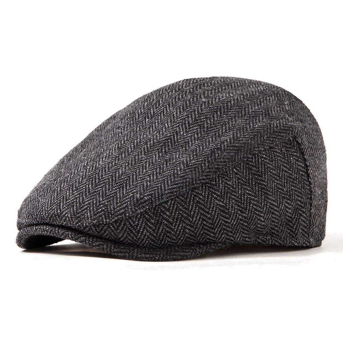 LADYBRO Flat Hat Caps for Men - Black Cabbie Hat Large XL Newsboy Hats Men Ivy Cap