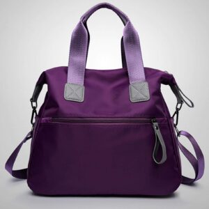 Shoulder Bags for Women,Nylon Crossbody Bags for Women,Waterproof Multi Pocket Ladies Travel Handbags Purple, Large