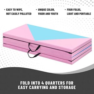 Outroad 8' x 4' x 2" Exercise Mat Thick Gymnastics Mat with Carrying Handles - Exercise Aerobics Mats Stretching Fitness