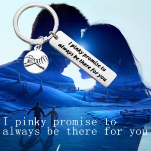 TGBJE I pinky promise to always be there for you keychain Wedding gift for lover best friend gift (I pinky)