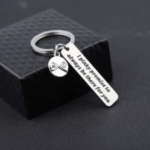 TGBJE I pinky promise to always be there for you keychain Wedding gift for lover best friend gift (I pinky)