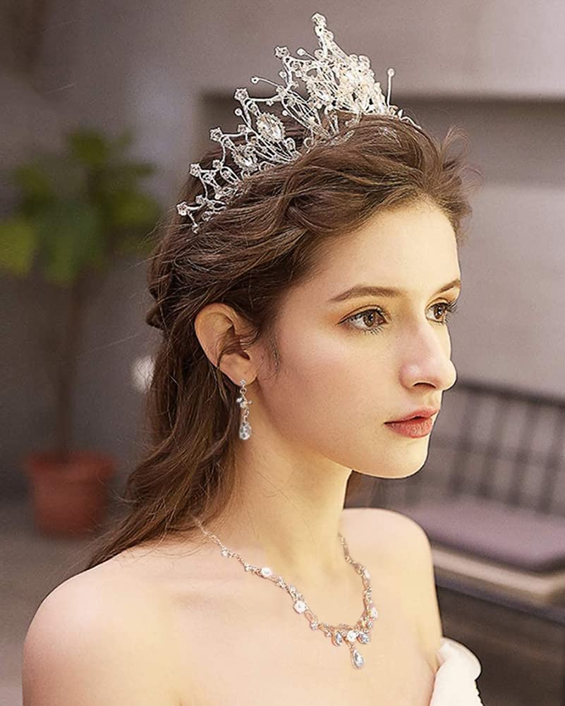 Wedding Crown for Bride Rhinestone Princess tiara for Women Prom Queen Crown Pageant-Bridal Wedding Crown