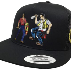 El Borracho y el valiente de Jalisco hat Black mesh Snapback