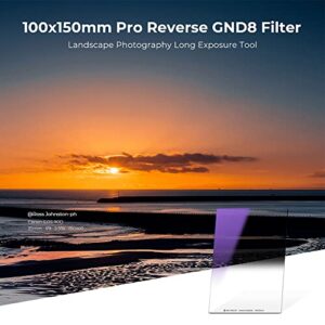 K&F Concept 100X150mm Reverse GND8(3 Stop) Graduated Neutral Density Filter with 28 Multi-Layer Coatings Compatible with Cokin Z Holder