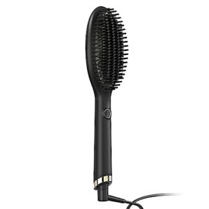 ghd Glide Hot Air Hair Brush ― Professional Smoothing Blow Dryer, Ceramic Hair Straightener, Styler, and Blow Dry Brush ― Black