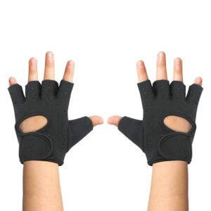 Luwint Kids Fingerless Workout Gloves - Anti-Slip Fitness Mitten for Children Cycling Yoga Weightlifting, 1 Pair