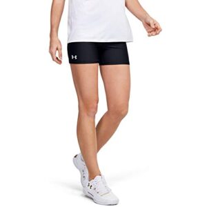 under armour women's team shorty 4 , black (001)/white , medium