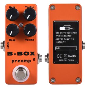 YMUZE Moskyaudio Mini B-Box Preamp Pedal Electric Guitar Effect with Overdrive Function