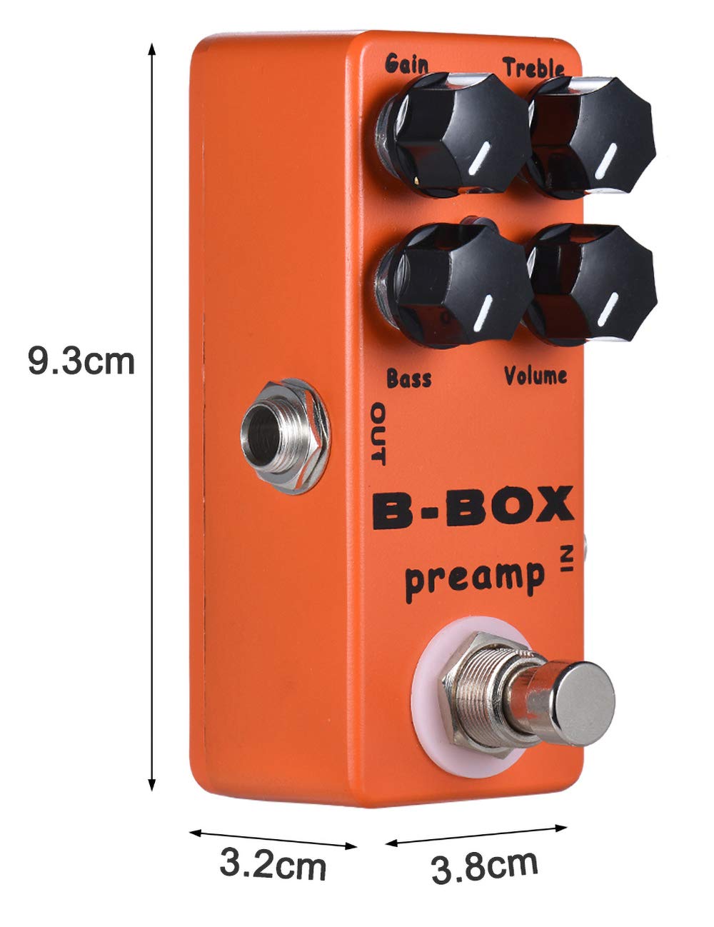 YMUZE Moskyaudio Mini B-Box Preamp Pedal Electric Guitar Effect with Overdrive Function