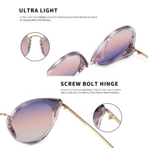 SUNGAIT Oversized Vintage Polarized Cat Eye Sunglasses for Women UV400