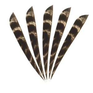 milaem 50 pcs 5 inch archery real turkey feather fletching arrow feather vanes diy archery right left wing feathers (left wing 2)