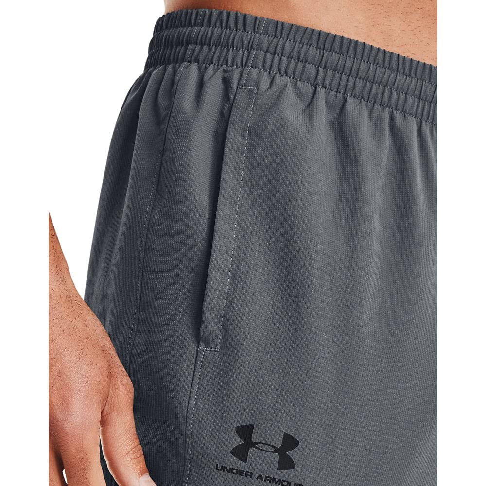 Under Armour Men's Woven Vital Workout Pants , Pitch Gray (012)/Black, Large