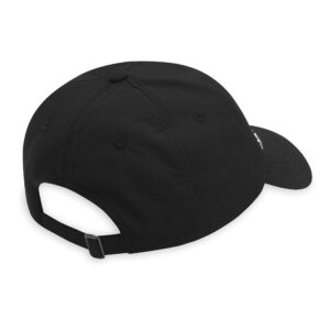 Gaiam Women's Running Hat - Classic Fitness Black Hats with Quick-Dry Sweatband, Trendy Hat with Ponytail Hole for Women, Moisture Wicking Girls Baseball Cap for Hiking & Summer Beach Vacation - Black