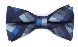 men's blue grey black bow ties diamond gingham designer narrow-width wedding bowties for grooms