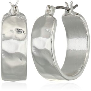 Nine West Women's Silver Small Hoop Earrings