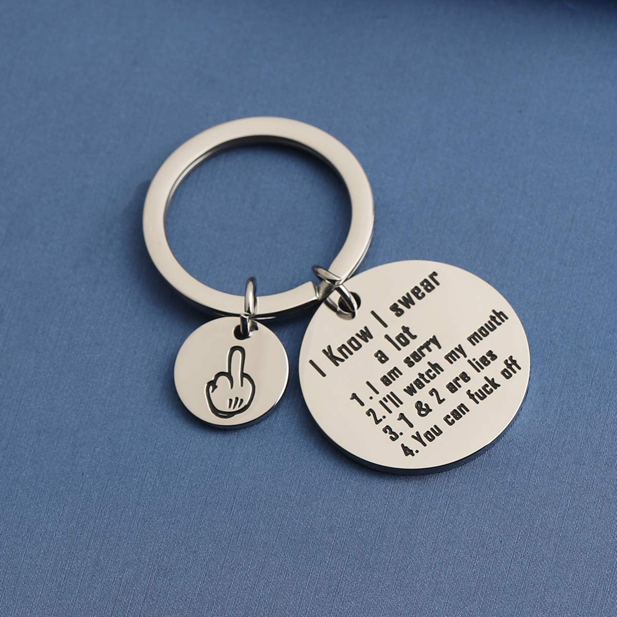 Funny Sarcastic Gift I Know I Swear A lot I Am Very Sorry I'll Try To Be Good Keychain Rude Gift Best Friend Birthday Gift (Funny Sarcastic Gift)