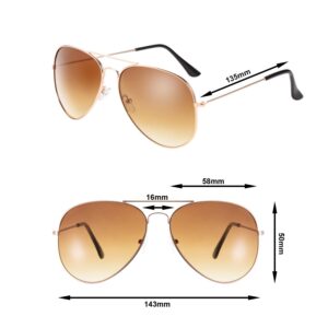 10 Pieces Classic Mirrored Flat Lens Sunglasses Lens Metal Frame Sunglasses for Men Women