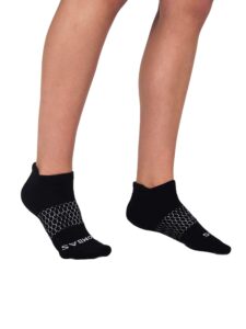 bombas women's originals black ankle socks,size large