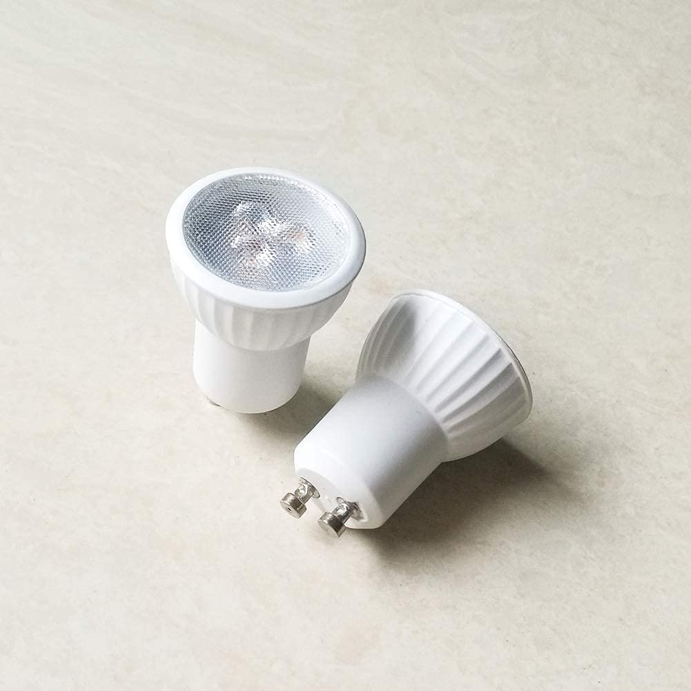 ukzboss MR11 GU10 35mm Mini LED 3W 120V Non-Dimmable 6000K Cool White Spotlight Small Bulb Replace 35W Halogen Bulb Equivalent GU10 LED Spotlight