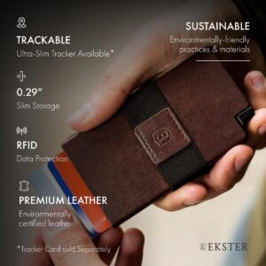 Ekster Senate Classic Brown Leather Slim Wallet for Men | RFID-Blocking Minimalist Wallet with Quick Card Access & Slim Profile