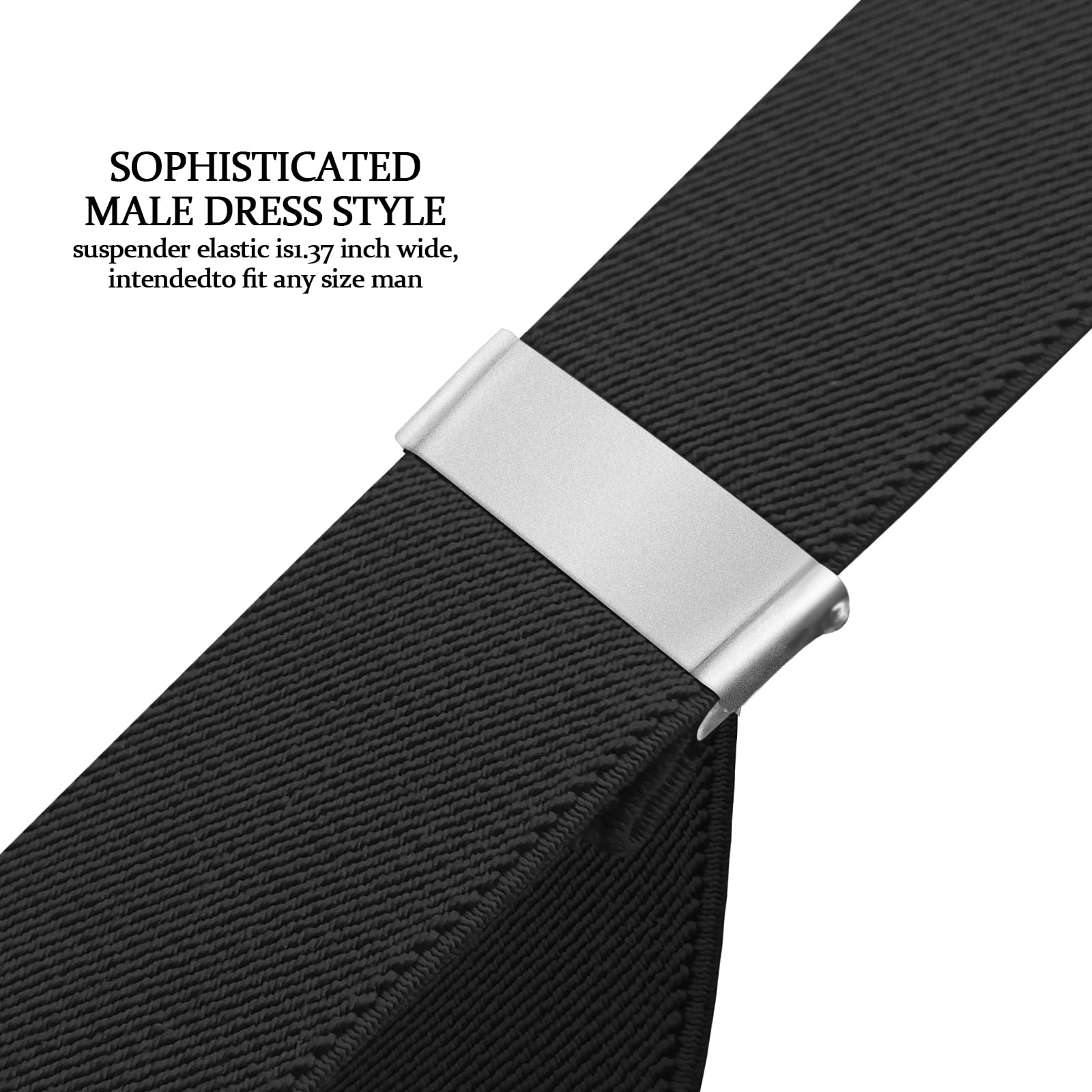 AYOSUSH Retro Y Suspenders for Men Heavy Duty Big and Tall Hooks for Belt Loop Jeans Black Shape Formal Braces