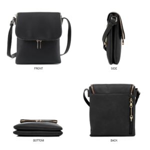 JESSIE & JAMES Cheyanne Concealed Carry Crossbody Bag with Lock and Key| Black