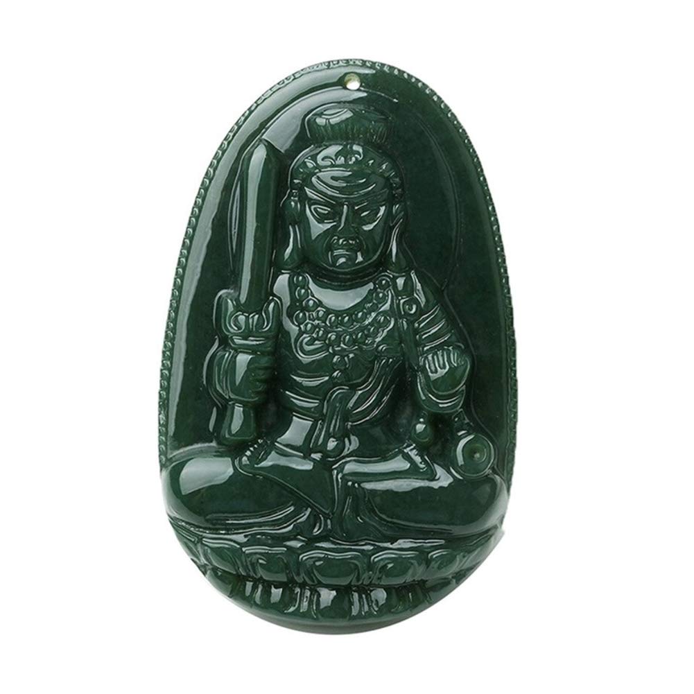 EASTCODE Fine Jewelry 100% Pure Natural Jade Hand Carving Acalanatha Bodhisattva Buddha Necklace Pendant