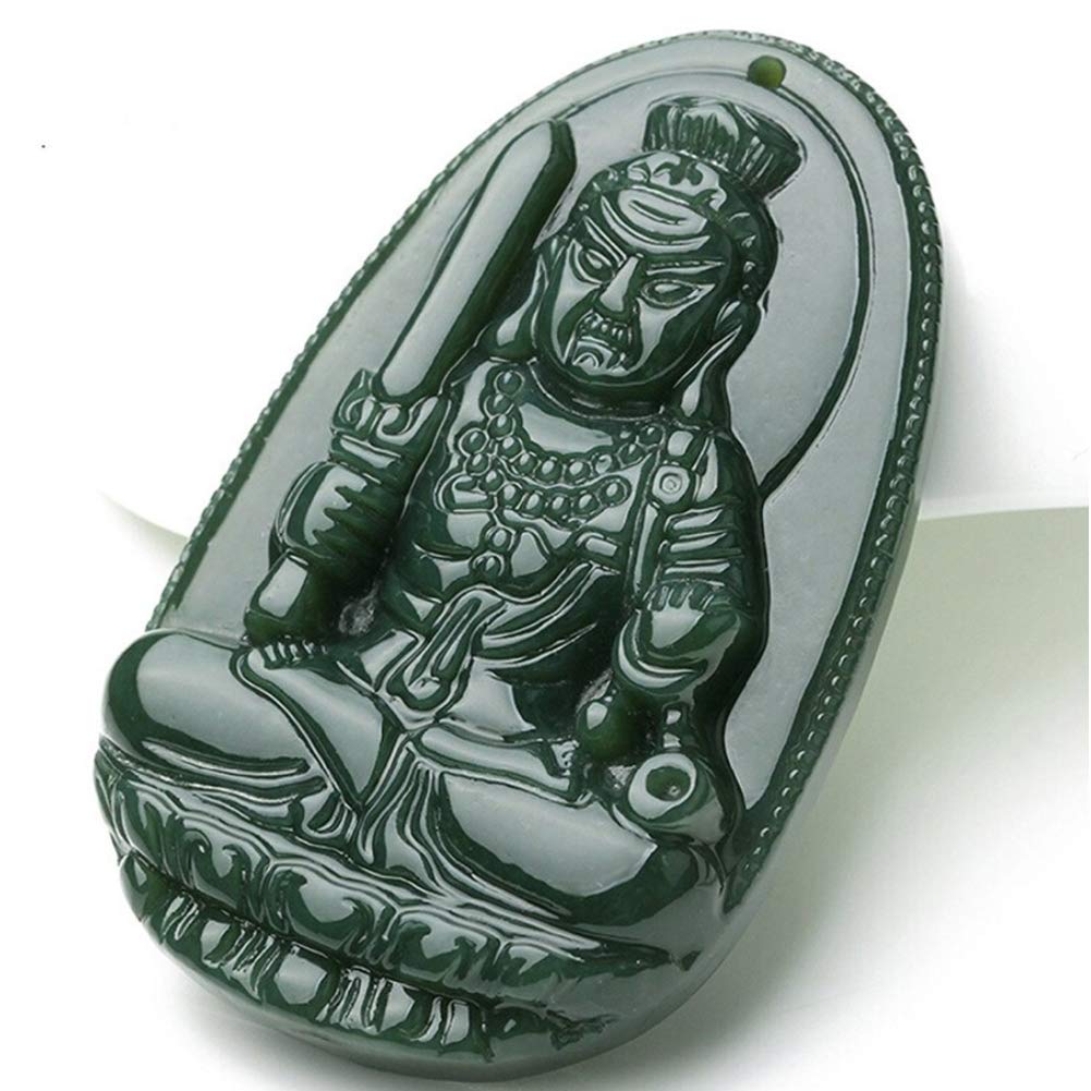 EASTCODE Fine Jewelry 100% Pure Natural Jade Hand Carving Acalanatha Bodhisattva Buddha Necklace Pendant