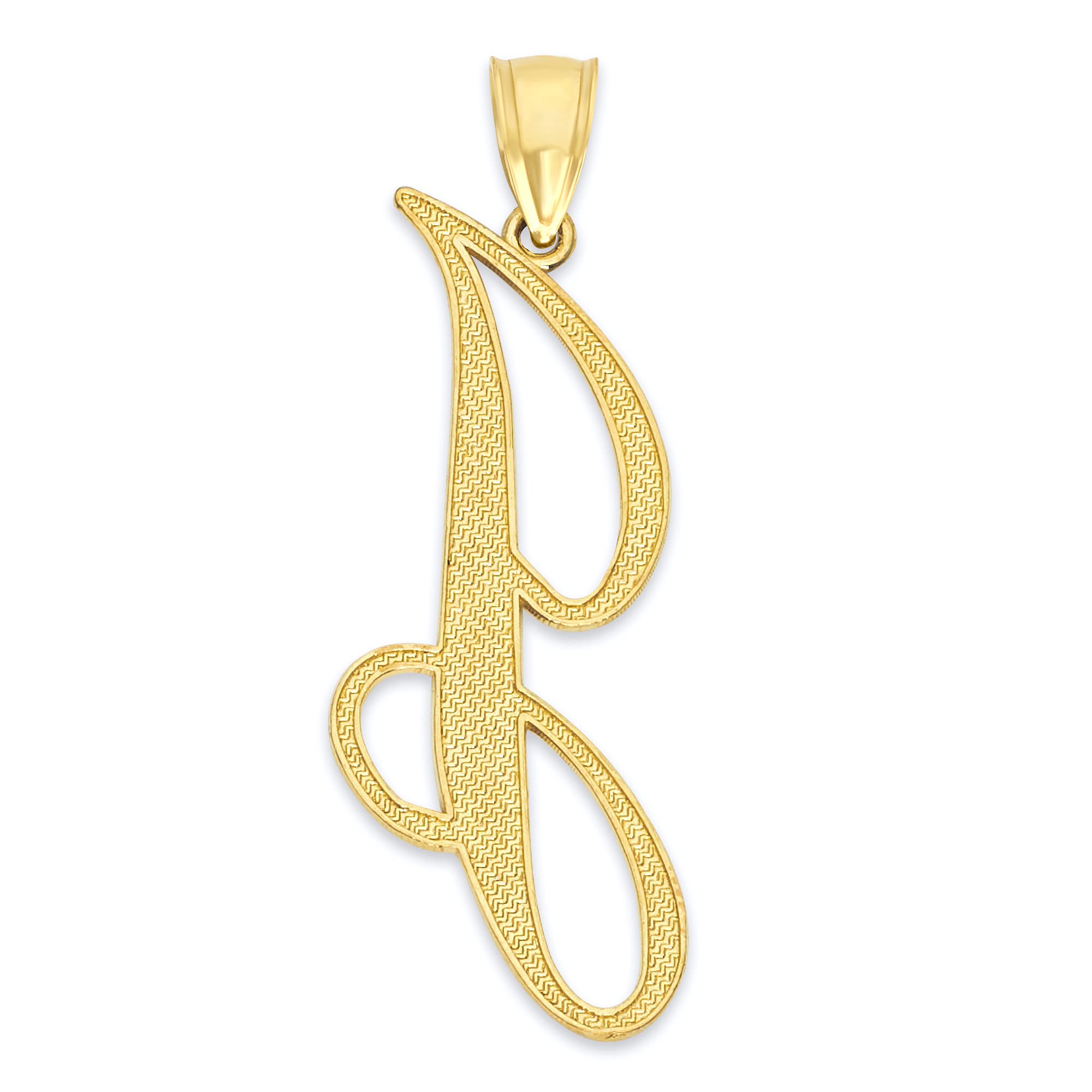 Ice on Fire Jewelry 10k Gold Initial Pendant