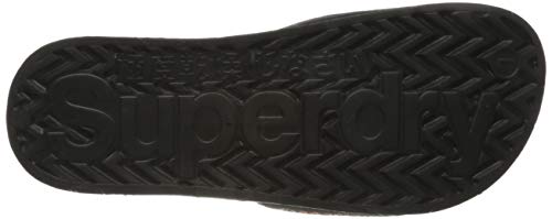 Superdry Men's Walking Slipper, Optic Black/Optic White/Hazard Orange, Small