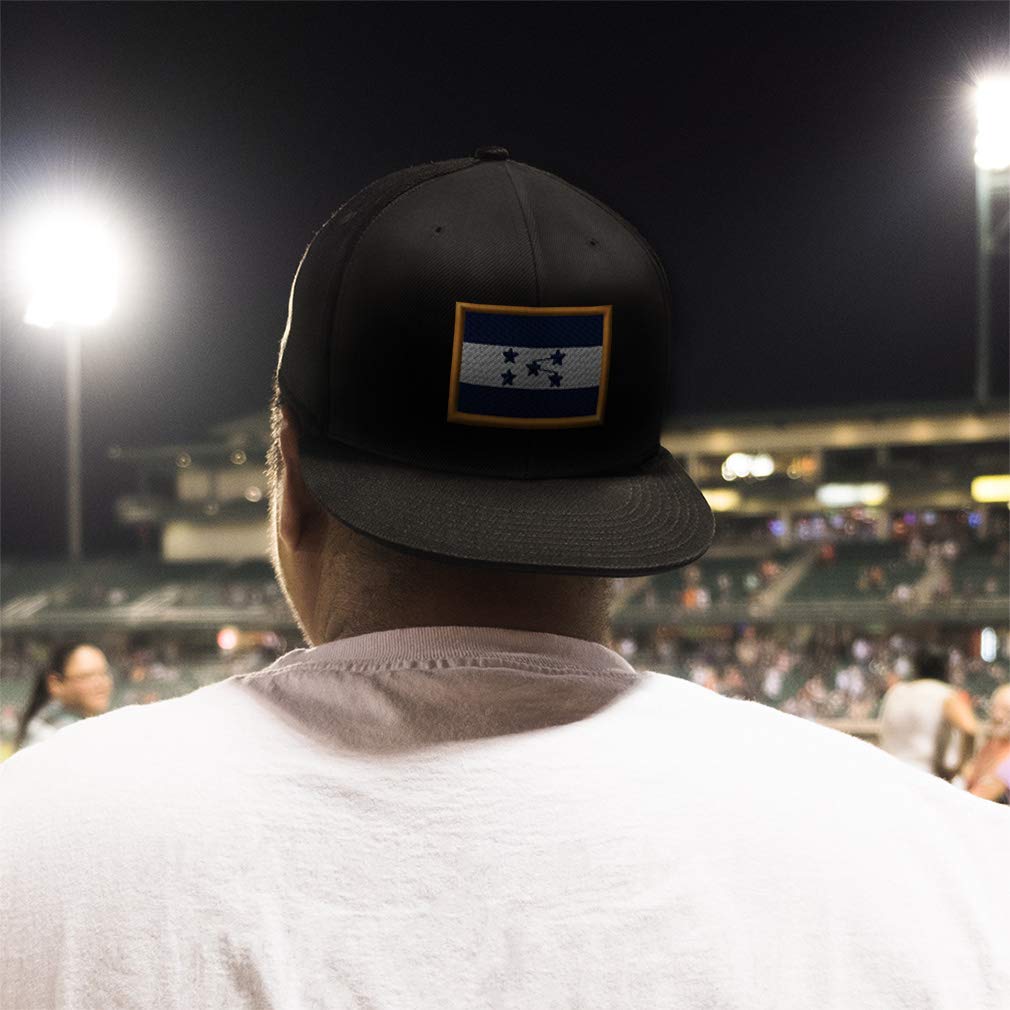 Custom Snapback Baseball Hat Honduras Embroidery Country Name Acrylic Cap Snaps - Black, Personalized Text Here